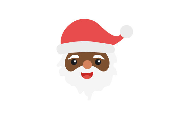 African American Santa Claus for Christmas Crafts