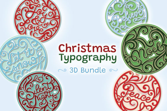 Christmas 3D Bundle: 8 Signs for Festive Branding