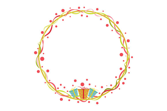 Christmas Circle Frame: Festive Branding for Local Shops