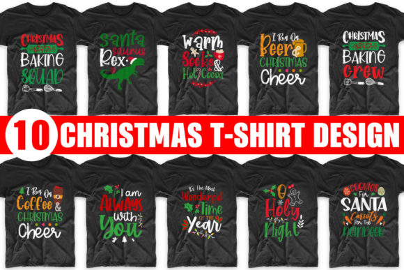 Christmas Tshirt Crafts PNG Bundle 4