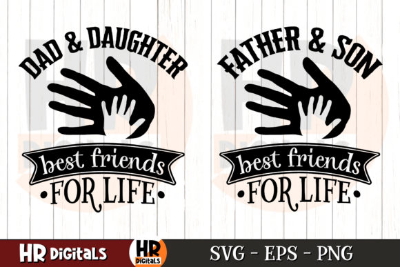 Dad Son Daughter Best Friends for Life in Crafts