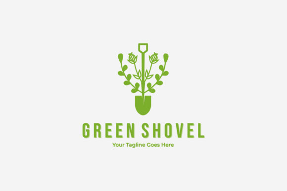 Flat Shovel Digger Garden Vintage Logo for Logos