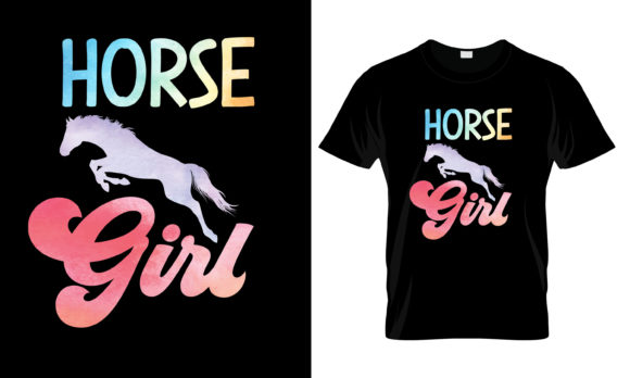 Horse Girl T-Shirt Print Templates