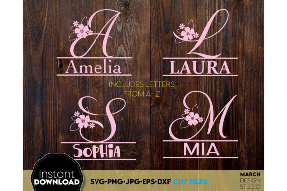 Review: Alphabet Split Monogram Bundle Letters with Flowers