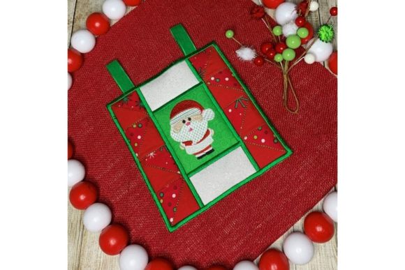 Santa Hanging Quilt Piece for Christmas Crafts